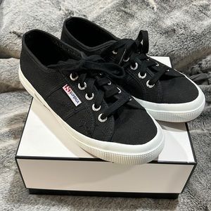 Superga Cotu Black Canvas Sneakers